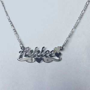 ASHLEE NAMEPLATE NECKLACE  STERLING SILVER 925